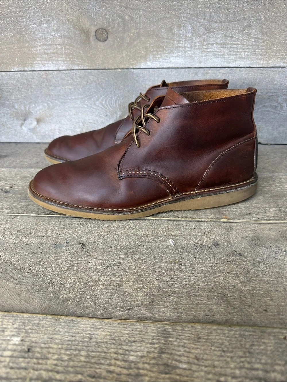 Red Wing Weekender Chukka Boots 3322 Mens Size 9.5 D Copper Leather MADE IN USA